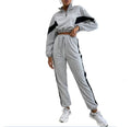 Sizzling Women's 2-Piece Siren Lounge Set: Long-Sleeve Crop Top & Tempting Jogger Tracksuit