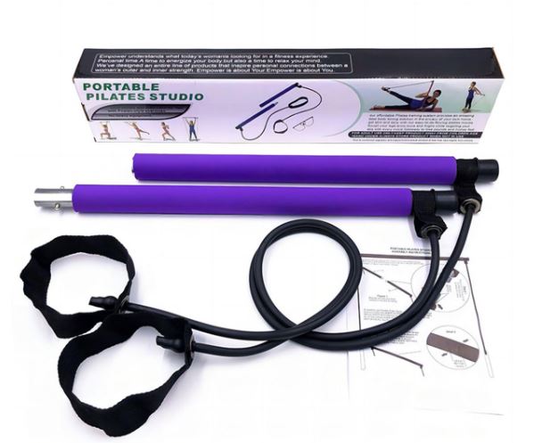 Pilates Bar Kit with Resistance Bands – Total Core Sculptor
