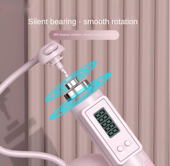 Pink SmartSkip 2-in-1 Cordless Rope – Digital Counter & Travel Bag