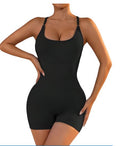 Sleek Backless Yoga Romper – Seamless Active Jumpsuit
