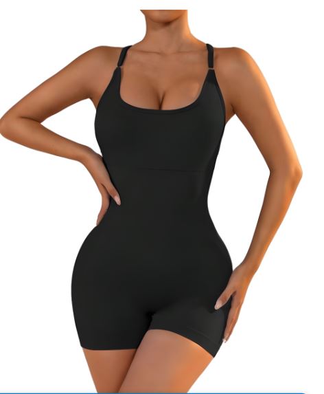 Sleek Backless Yoga Romper – Seamless Active Jumpsuit