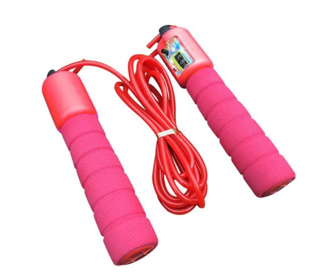Speed Skipping Rope – Adjustable Jump Rope with Counter (Pink)