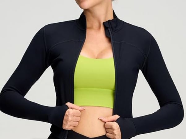 Women's Lightweight Cropped Workout Jacket - Fierce, Breathable Heat for Epic Gym Sessions & Street-to-Sweat Style