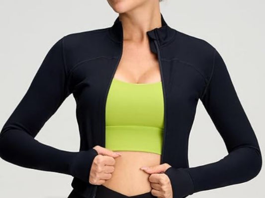 Women's Lightweight Cropped Workout Jacket - Fierce, Breathable Heat for Epic Gym Sessions & Street-to-Sweat Style