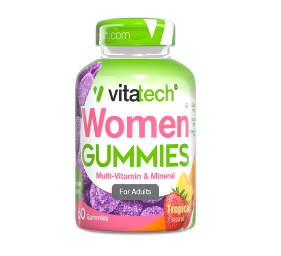 Vitatech Women's Multi Vitamin Gummies - Tropical Fruit Flavor, 60 Count for Daily Energy, Immunity & Wellness Support