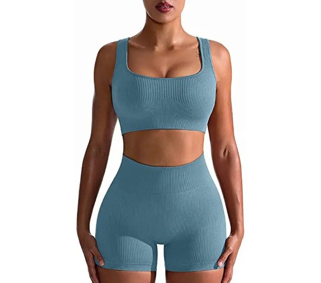 Two Piece Women Clothing Activewear Gym Yoga Sets